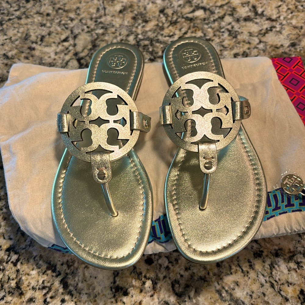 Tory Burch Miller Sandal Size 9 Gold